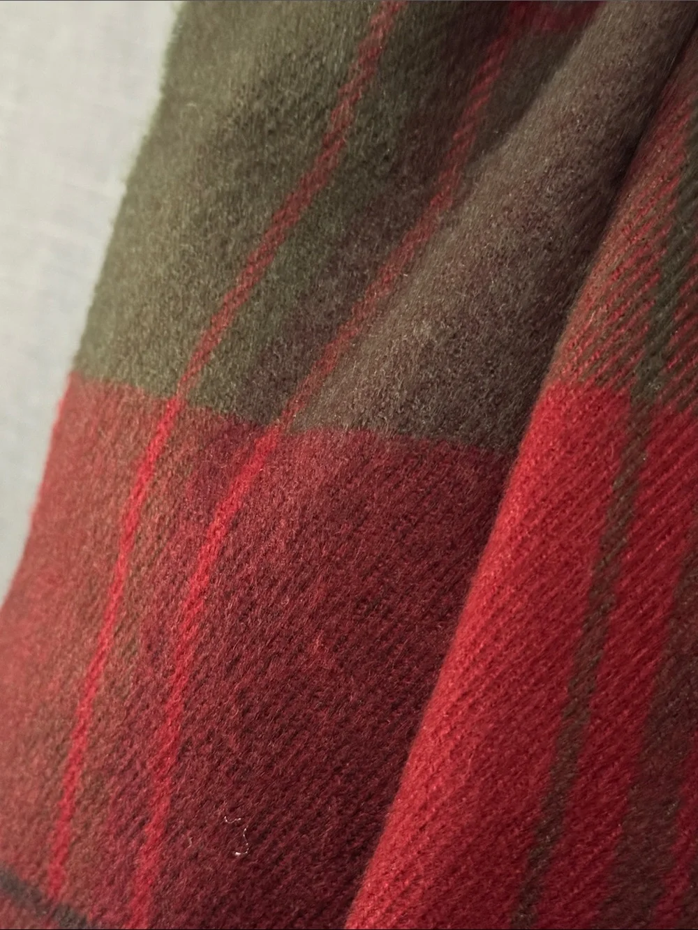 FREE WITH $25 PURCHASE-Plaid Scarf-Unisex-Red/Olive/Black